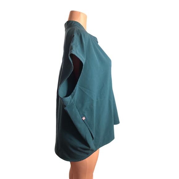 Women XXL Figs Rafaela Oversized Scrub Top Shirt Medical Hunter Green Nursing - Picture 5 of 6